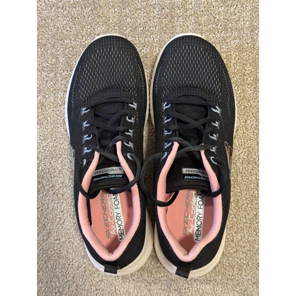 SKECHERS Women's 9 Lite Foam Lightweight Air-Cooled Running Sneaker Shoes Black - Picture 9 of 12